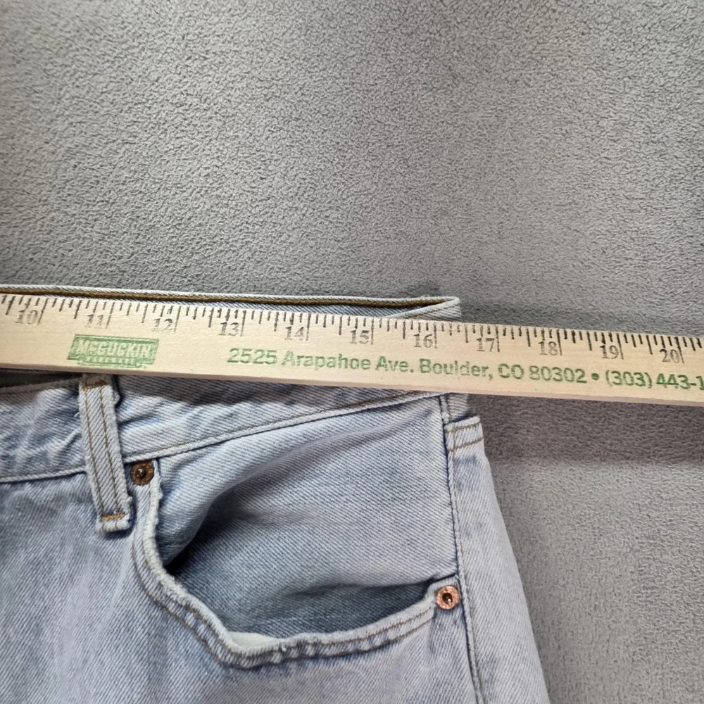 VTG‎ Levis 501 Jeans Mens Light Wash Blue Straight Button Altered USA Fits 32x28